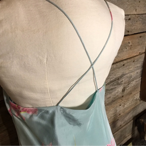 DKNY 100% Silk Floral Slip Dress - Picture 6 of 11